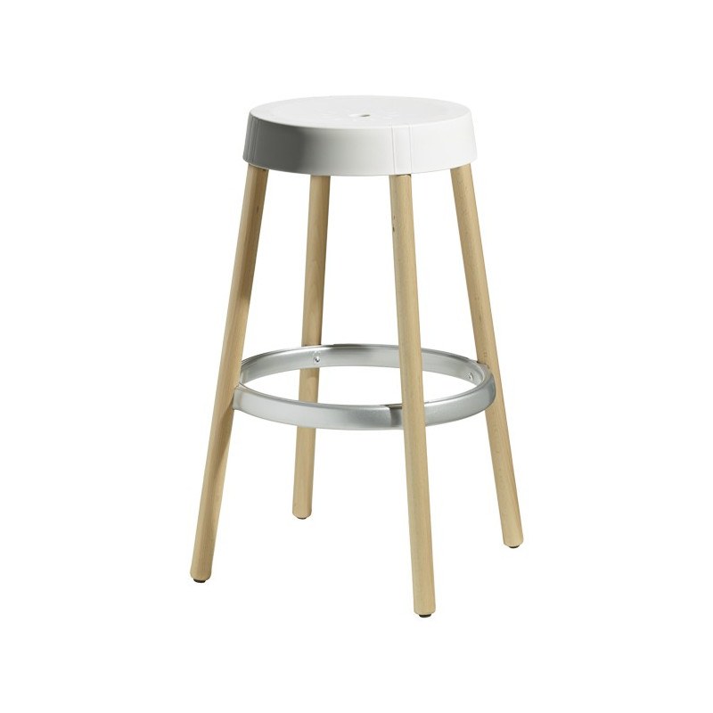 Tabouret de bar NATURAL GIM Scab design pieds bois Tabouret de bar NATURAL GIM Scab design pieds bois