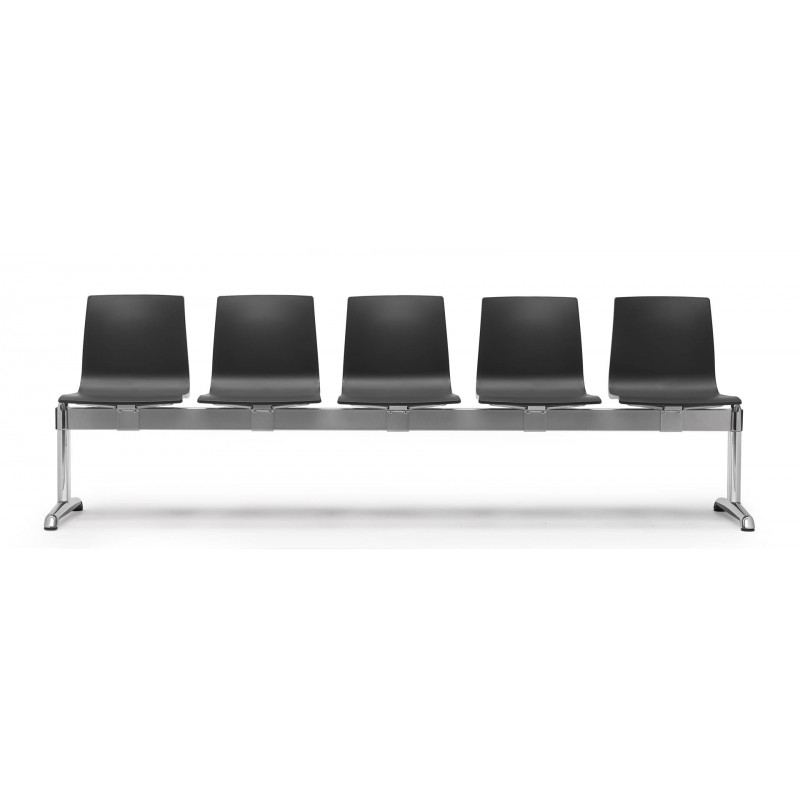 Banc de salle d'attente ignifugé Bench Alice 5 chaises anthracite - Scab design