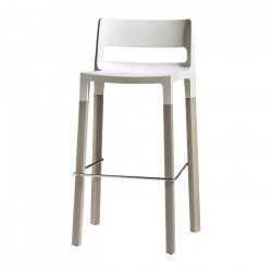 Tabouret de bar Natural Divo blanc et bois - Scab design