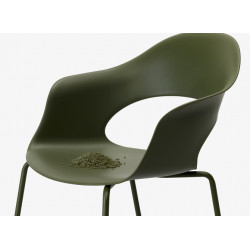 Chaise design verte Lady B par Scab design