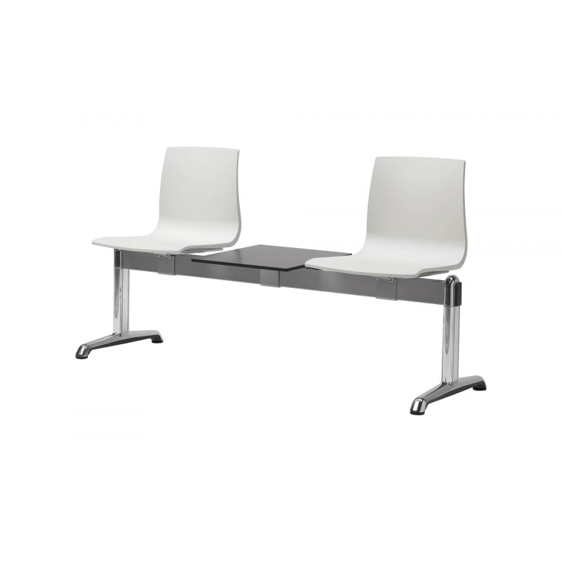 Banc d'attente ignifugé Bench Alice 2 chaises et 1 tablette - Scab design Banc d'attente ignifugé Bench Alice 2 chaises et 1 tablette - Scab design