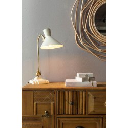 Lampe de bureau vintage ivoire GAIA - Dutchbone