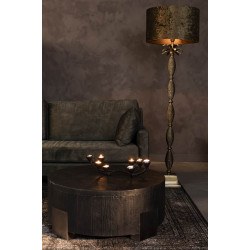 Table basse ronde COALS en acacia massif noir - Dutchbone