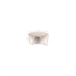 Table basse ronde COALS en acacia massif noir - Dutchbone