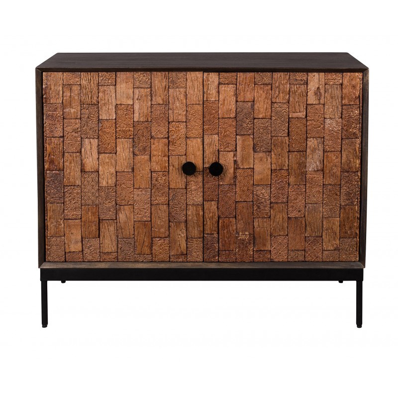 Buffet en bois de manguier 2 portes sculptées CHISEL - Dutchbone Buffet en bois de manguier 2 portes sculptées CHISEL - Dutchbone