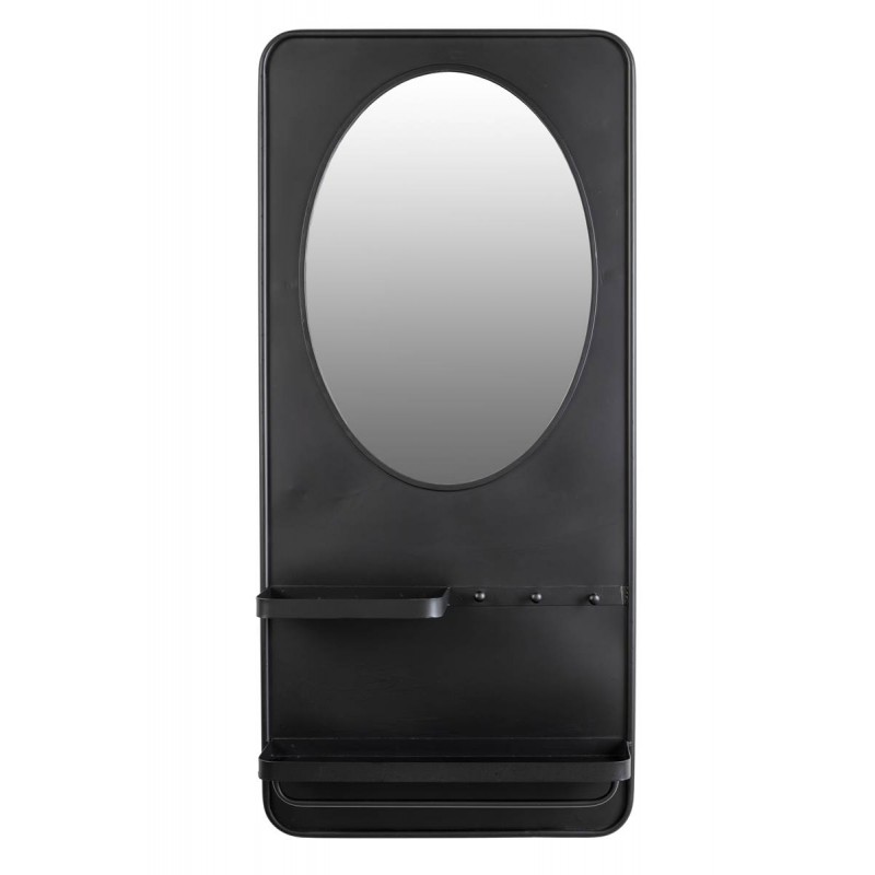 Miroir d'entrée avec étagère et rangement métal - Boite à design Miroir d'entrée avec étagère et rangement métal - Boite à design