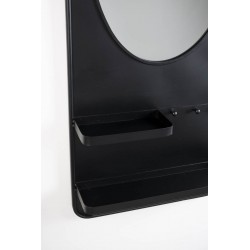 Miroir d'entrée avec étagère et rangement métal - Boite à design