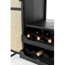 Rangement de cave à vin - console en bois