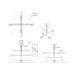 Plafonnier led design Capuccina 8L - Mantra