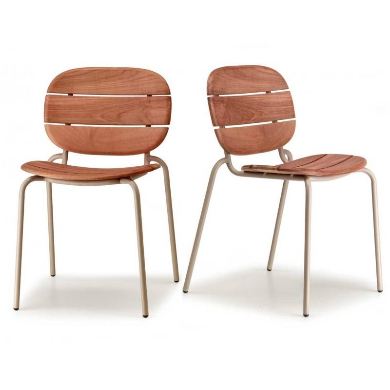 Lot 2 chaises extérieurs SI-SI Bois Lot 2 chaises extérieurs SI-SI Bois