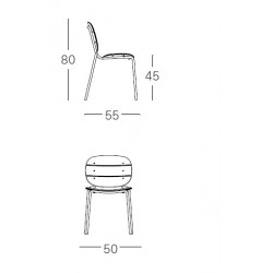 Lot 2 chaises extérieurs SI-SI Bois