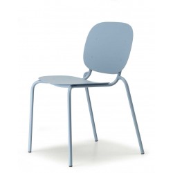 Lot de 2 chaises intérieur extérieur en métal Si-Si bleu