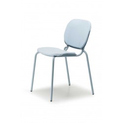 Lot de 2 chaises intérieur extérieur en métal Si-Si bleu