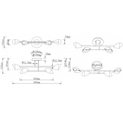 Semi-plafonnier led design Capuccina 4L - Mantra