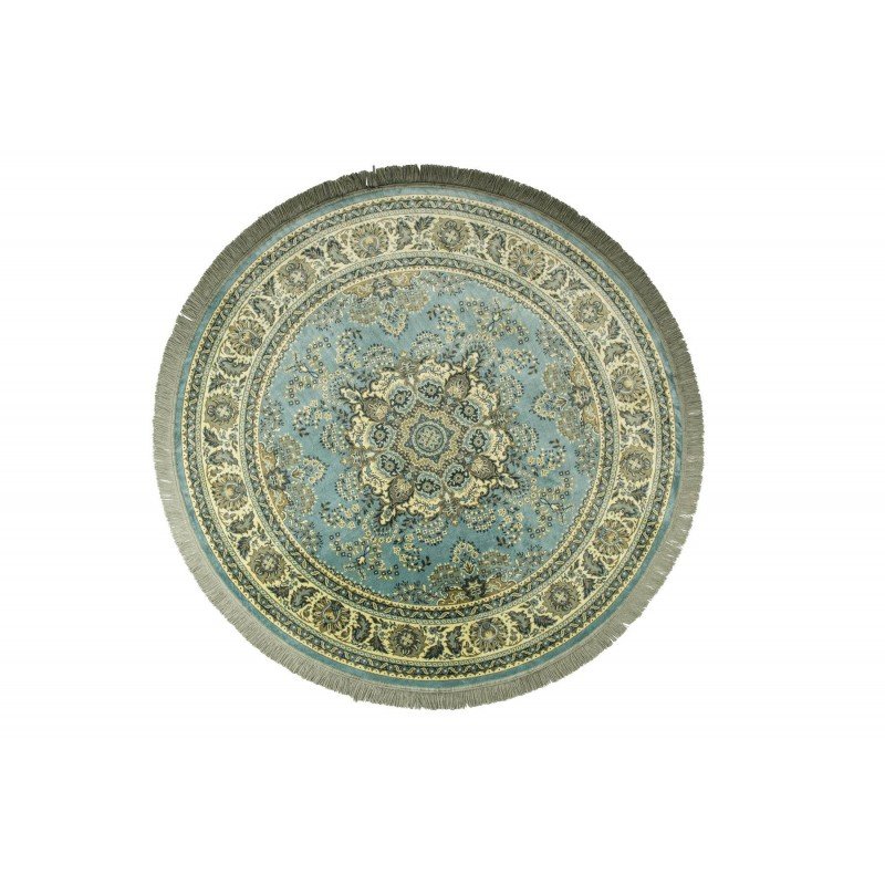 Tapis vert à franges rond BODEGA - Dutchbone Tapis vert à franges rond BODEGA - Dutchbone