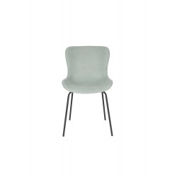 Lot de 2 - Chaise de salon en tissu Junzo vert pale