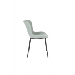 Lot de 2 - Chaise de salon en tissu Junzo vert pale