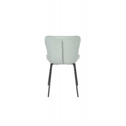 Lot de 2 - Chaise de salon en tissu Junzo vert pale