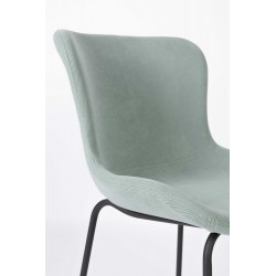 Lot de 2 - Chaise de salon en tissu Junzo vert pale