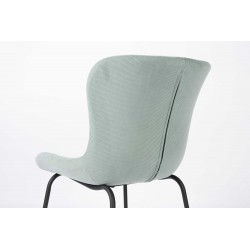 Lot de 2 - Chaise de salon en tissu Junzo vert pale