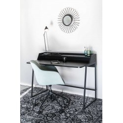 Chaise de bureau en tissu Junzo vert