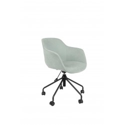 Chaise de bureau en tissu Junzo vert