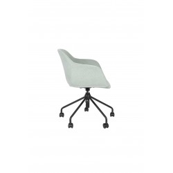 Chaise de bureau en tissu Junzo vert