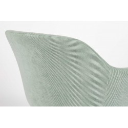 Chaise de bureau en tissu Junzo vert