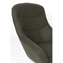 Fauteuil de salon en tissu Yuki vert