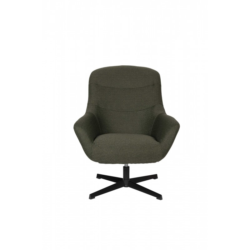 Fauteuil de salon en tissu Yuki vert