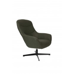 Fauteuil de salon en tissu Yuki vert