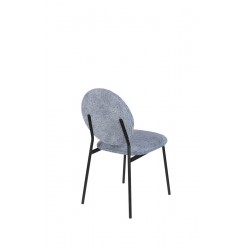 2 chaises en métal et tissu bleu velours Mist par ZUIVER