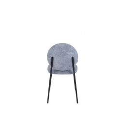 2 chaises en métal et tissu bleu velours Mist par ZUIVER