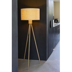 Lampadaire durable lin - Fan Bamboo