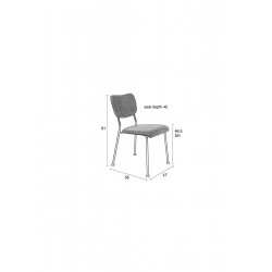 Chaises tissu Benson Zuiver - lot de 2