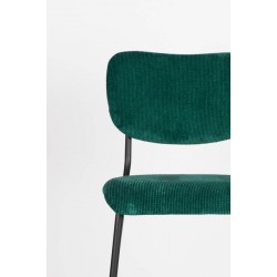 Lot de 2 Chaises Hautes Design Brit Zuiver Fauteuil de Bar Pétrole en  Velours 54x57x91,5cm