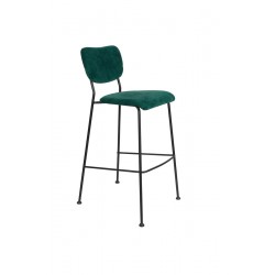 Tabourets de bar velours 75 cm Benson Zuiver - lot de 2