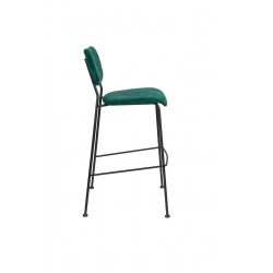 Tabourets de bar velours 75 cm Benson Zuiver - lot de 2