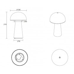 Dimension lampe de jardin Lennon Trio