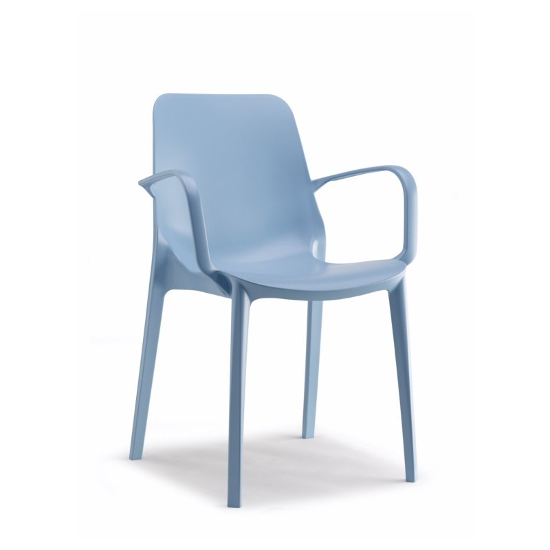 Fauteuil bleu Ginevra en polypropylène - Scab design Fauteuil bleu Ginevra en polypropylène - Scab design