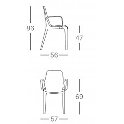 Fauteuil extérieur et intérieur Ginevra - Scab design