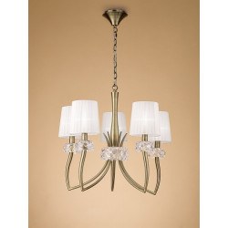 Grande suspension design Loewe 5 Lampes