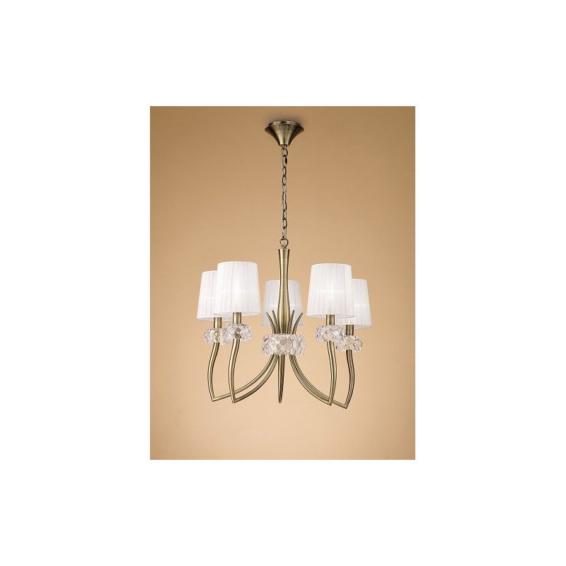 Grande suspension design Loewe 5 Lampes