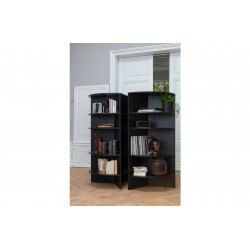 Bibliothèque à livres bois noir durable Trian Tower - Woood