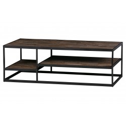 Table basse rectangulaire bois/métal 120x60 Vic - Woood