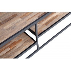 Table basse rectangulaire bois/métal 120x60 Vic - Woood