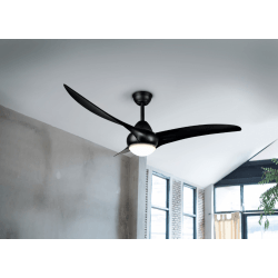 Ventilateur de plafond noir avec éclairage - ALESUND