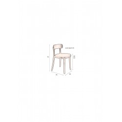 Lot de 2 chaises velours et bois BRANDON - Dutchbone