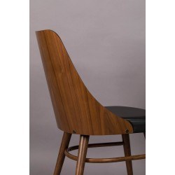 Lot 2 chaises vintages en bois assise mousse Dutchbone - CHAYA