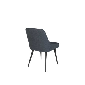 Chaise de salon en tissu Magnus Bleu